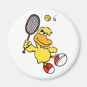 Jump Duck tennis Choose background color Magnet