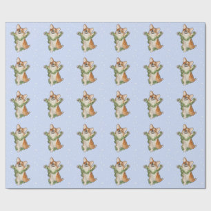 "Jump for Joy!"  Corgi wrapping paper