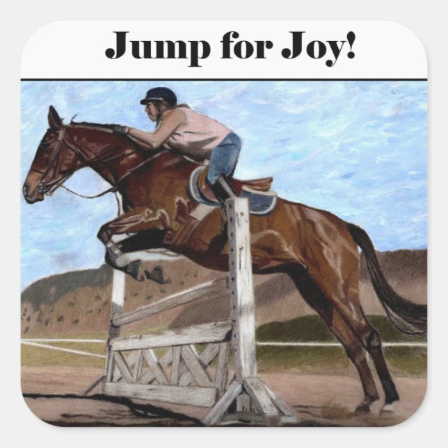 Jump For Joy Fun Horse Stickers (Front)