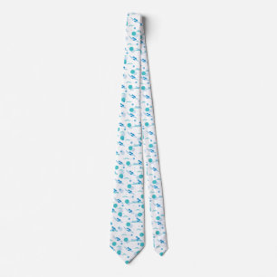 Jump in and Swimming Pattern Art Tie