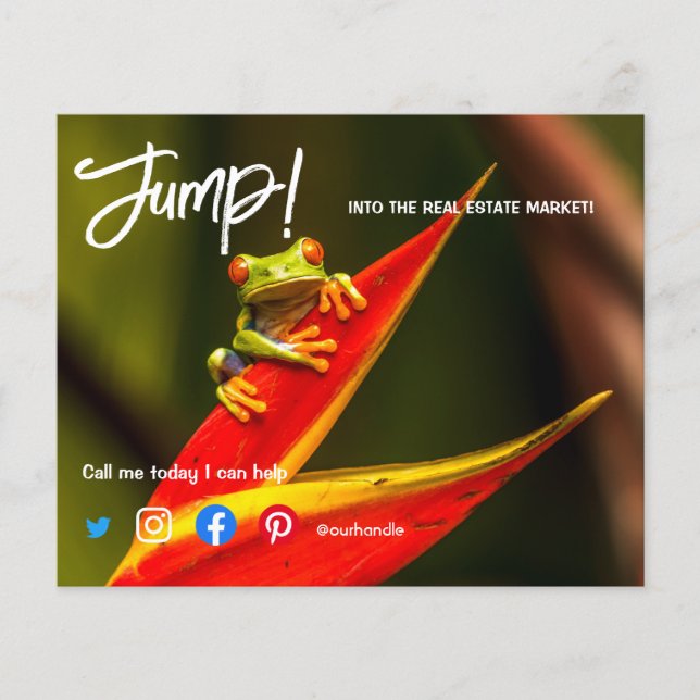 jump into the real estate market sell home frog po flyer (Front)