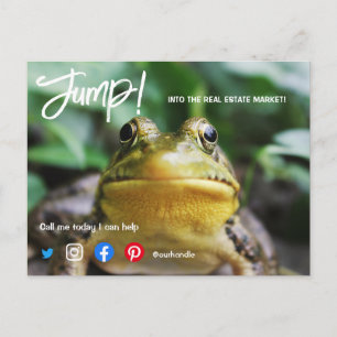 jump into the real estate market sell home frog postcard