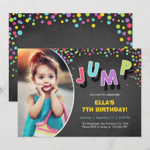 Jump Invitation Bounce House Bounce Birthday