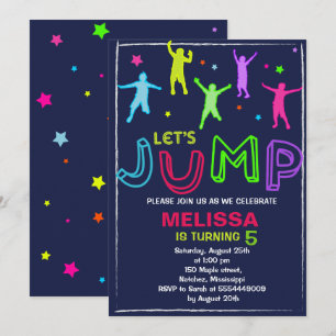 jump invitation - Bounce house invitation