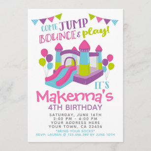 Jump Party Invitations Zazzle Uk