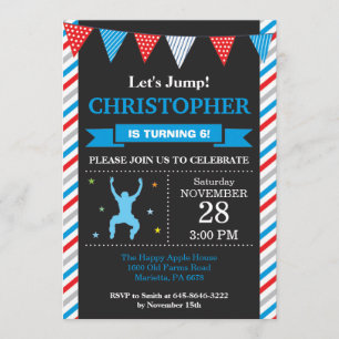 Jump Invitation Trampoline Birthday Party