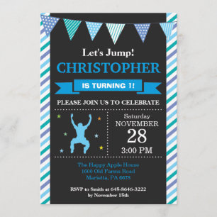 Jump Invitation Trampoline Birthday Party