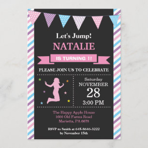 Jump Invitation Trampoline Birthday Party