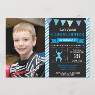 Jump Invitation Trampoline Birthday Party