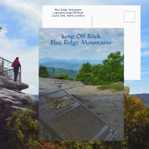 Jump Off Rock Blue Ridge Mountains NC photographic Postcard