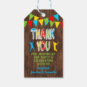 Jump party bounce combined party favour tag