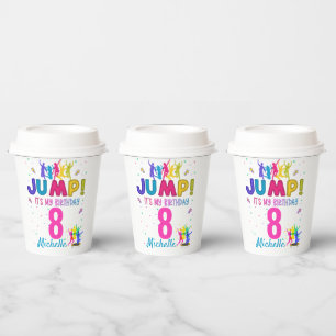 Jump Party It's my birthday Trampoline Bounce  Paper Cups
