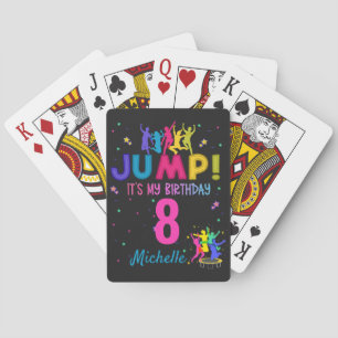 Jump Party It's my birthday Trampoline Bounce  Playing Cards