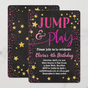 Jump & Play Birthday Invitation Bounce House Party