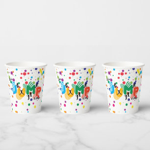 Jump Play Trampoline Park Party Kids Birthday  Paper Cups