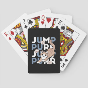 Jump Purr Jump: Playful Cat Design with Fun Art Playing Cards