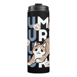 Jump Purr Jump: Playful Cat Design with Fun Art Thermal Tumbler