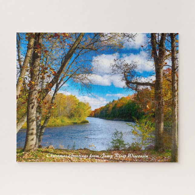 Jump River Wisconsin. Christmas Greetings Jigsaw Puzzle (Horizontal)