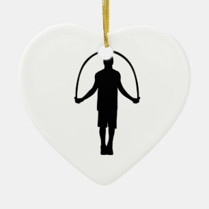 Jump rope ceramic tree decoration