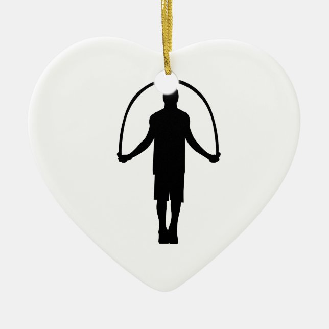 Jump rope ceramic tree decoration (Front)