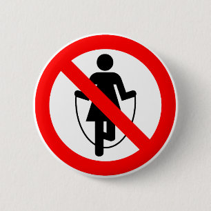 Jump Rope Prohibited Highway Sign 6 Cm Round Badge