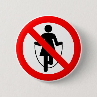Jump Rope Prohibited Highway Sign 6 Cm Round Badge