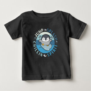 Jump Splash Chillin Spirit - Feel Good Penguin Baby T-Shirt