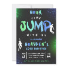 Jump Trampoline Park Graffiti Birthday Invitation