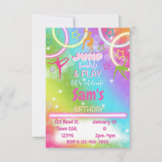 Jump, Tumble, and Play Birthday! RSVP Card