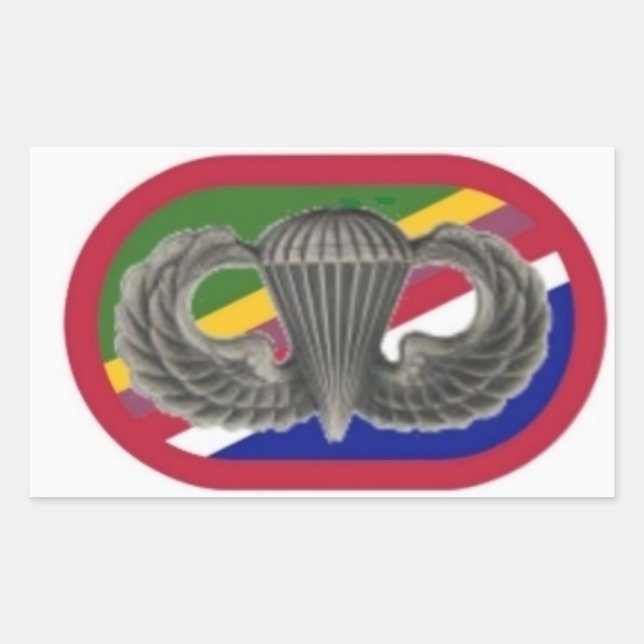 JUMP WINGS ON 450TH CIVIL AFFAIRS BN OVAL STICKERS (Front)