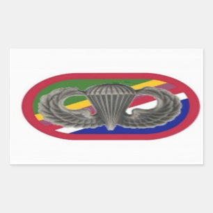 JUMP WINGS ON 450TH CIVIL AFFAIRS BN OVAL STICKERS