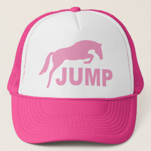 JUMP with Jumping Horse (pink) Trucker Hat