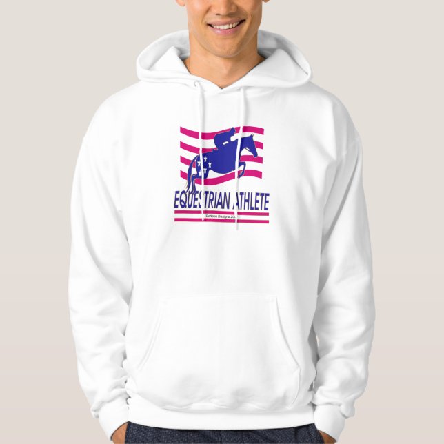 Jumper Equestrian Athlete Hooded Sweatshirt (Front)