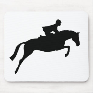 Jumper Horse Silhouette Mouse Mat