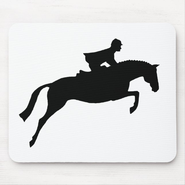 Jumper Horse Silhouette Mouse Mat (Front)