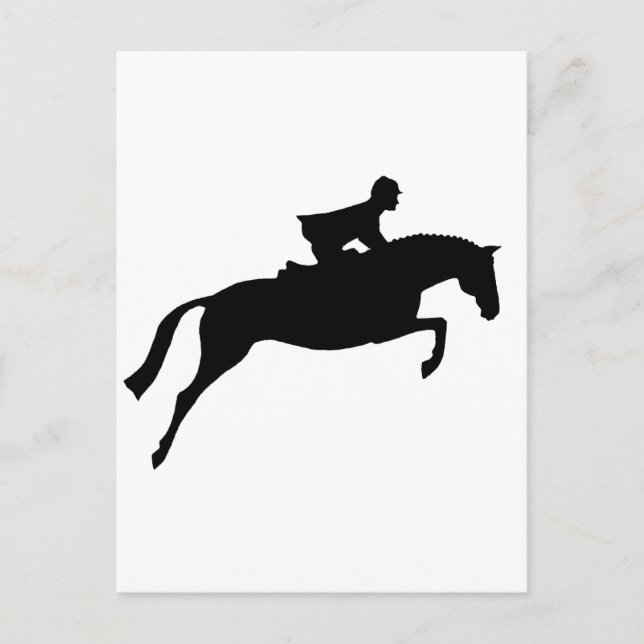 Jumper Horse Silhouette Postcard (Front)