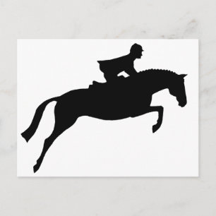 Jumper Horse Silhouette Postcard