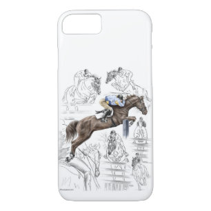 Jumper Horses Fences Montage iPhone 8/7 Case