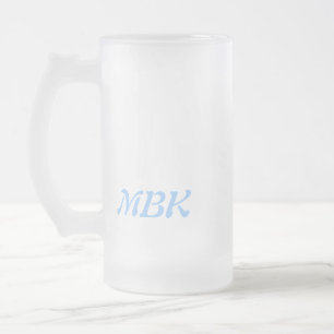 Jumpers and Jammers Frosty Beer w. initials Frosted Glass Beer Mug