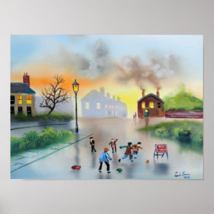jumpers for goalposts nostalgic painting poster