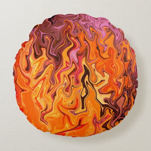 Jumpin' Flames..... Round Cushion (Front)