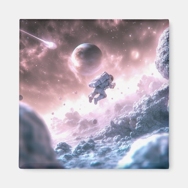 Jumping Astronaut Magnet (Front)