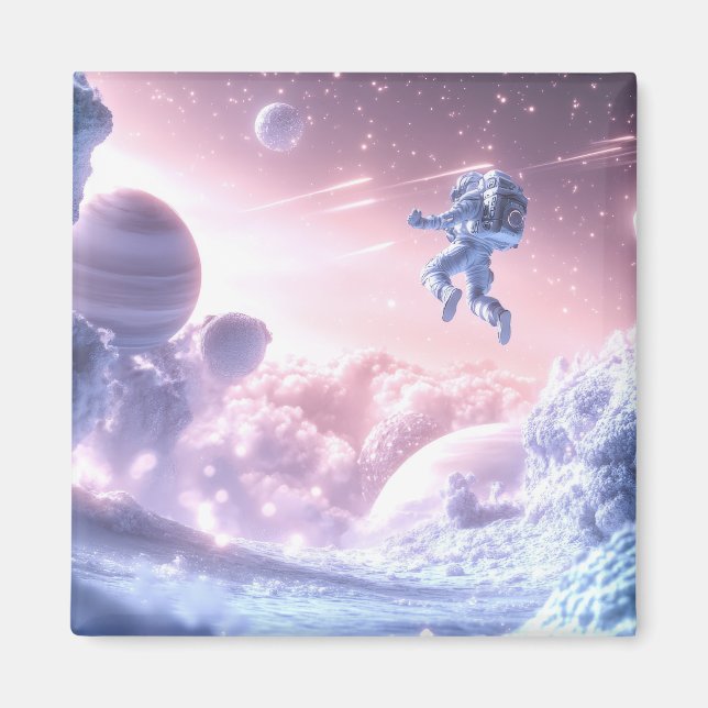 Jumping Astronaut Magnet (Front)