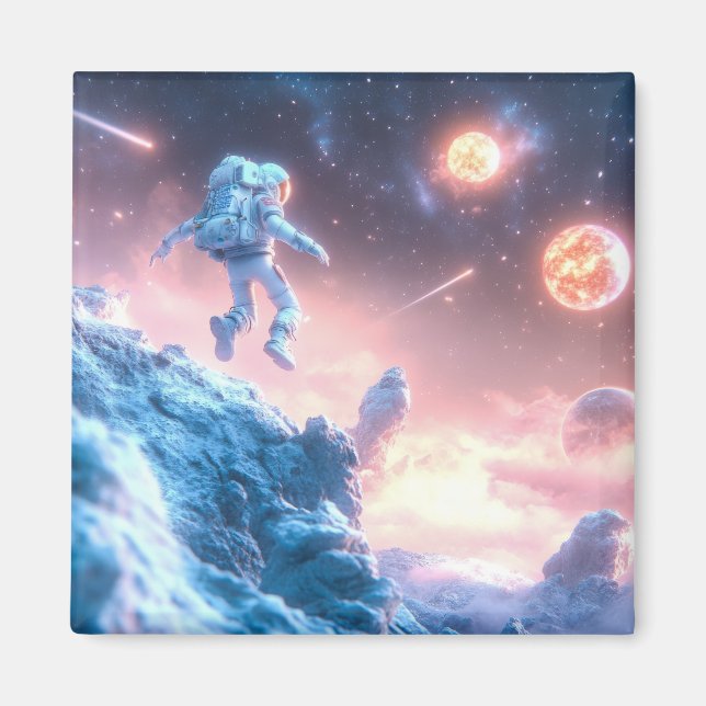 Jumping Astronaut Magnet (Front)