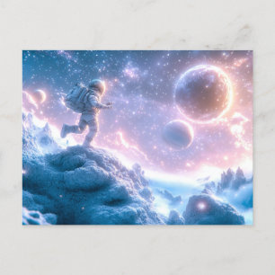 Jumping Astronaut Postcard