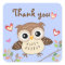 Jumping Baby Owl Thank you Stickers