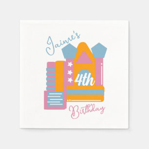 Jumping Bouncy Rental Party House Birthday Napkin