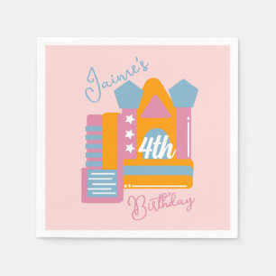 Jumping Bouncy Rental Party House Birthday Napkin