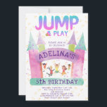 Jumping Castle Jump Play Gymnastics Kids Birthday Invitation<br><div class="desc">A Cute Pastel Jumping Castle design for your little one's birthday, with a cute and fun inflatable jumping castle, perfect for your little one's fun jump, play and gymnastics party. ★ Easily PERSONALIZE the design with your details! ★ For MATCHING ITEMS, please check my Jump Play and Gymnastics Collection. For...</div>