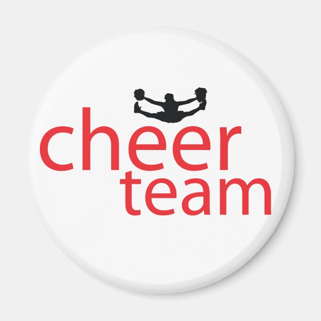 Jumping Cheerleader Team Gear Magnet (Front)
